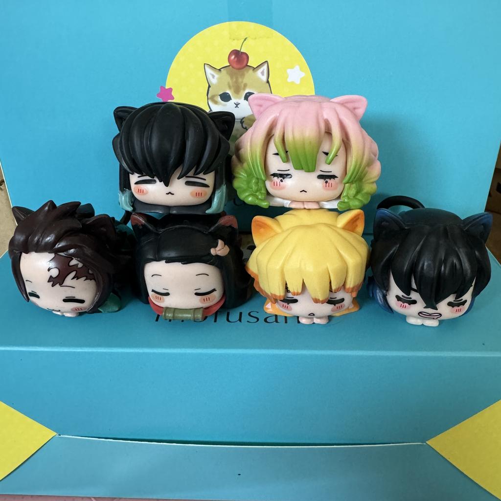 Demon Slayer Lying Cat Ear Tokito Muichiro Blind Box Prank Doll Anime Desk Decor Gifts Action Figure Model Toys