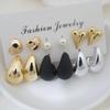 European & American Heart-Shaped Retro Earrings Set - 6 Pairs with High-End, Exaggerated Style