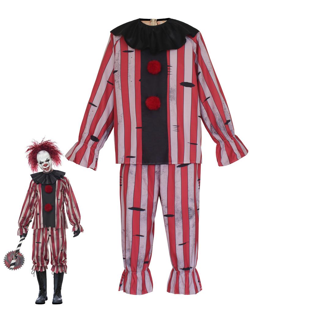 Clown Cosplay Costume For Halloween And Stage Performance With Polyester Fabric For Men And Women