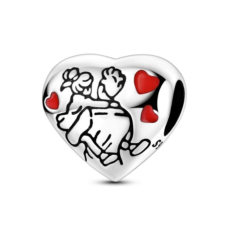 New Charms Pendant 925 Silver Sweet Bear Sun Moon Eyes Charms Beads Fit Bracelet Bangle Necklace For Women Jewelry Gift