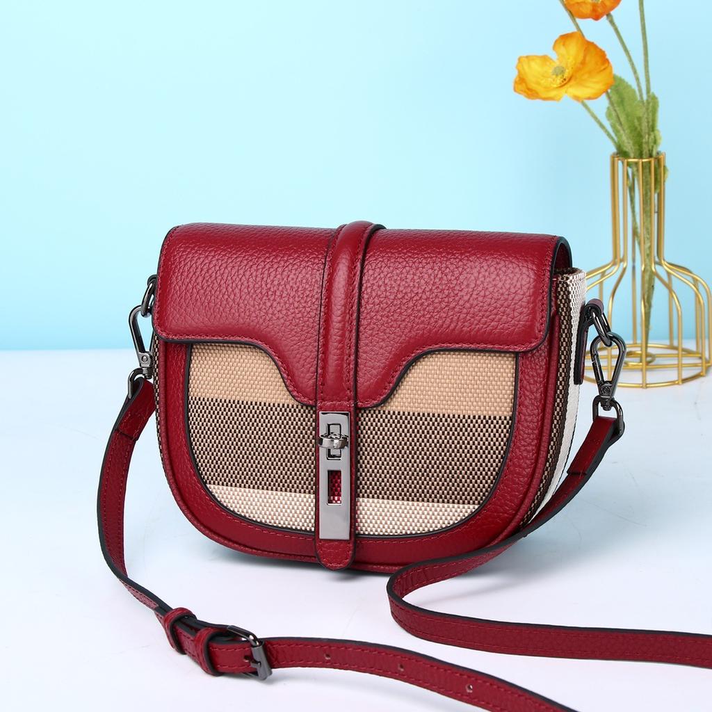 New Lady Shoulder Bags Fashion Handheld Bag Retro Korean Style Checkered Saddle Bag Trend Leisure Versatile Crossbody Bags