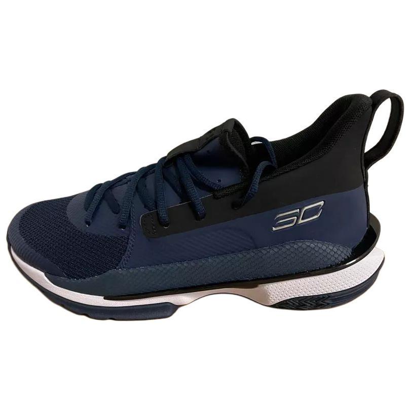 

Under Armour Team Curry 7 Стильные Удобные Амортизирующие Нескользящие Низкие Баскетбольные Кроссовки Мужские кроссовки Синие 3023838-410 42
