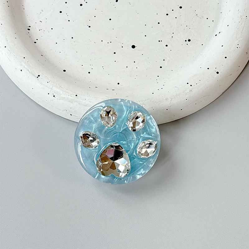 Rhinestone Magnetic Retractable Phone Holder with MagSafe, Foldable Desktop Support, Japanese Korean Style