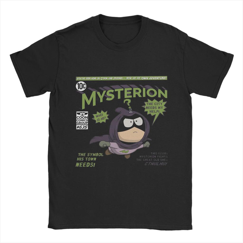 Leisure Souths Parks T-Shirts Men Round Neck 100% Cotton T Shirts Mysterion Short Sleeve Tee Shirt Plus Size Clothes