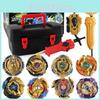 Jy8801-05 Explosive Spinning Top Toy Set With 8pcs Exclusive Golden Storage Box