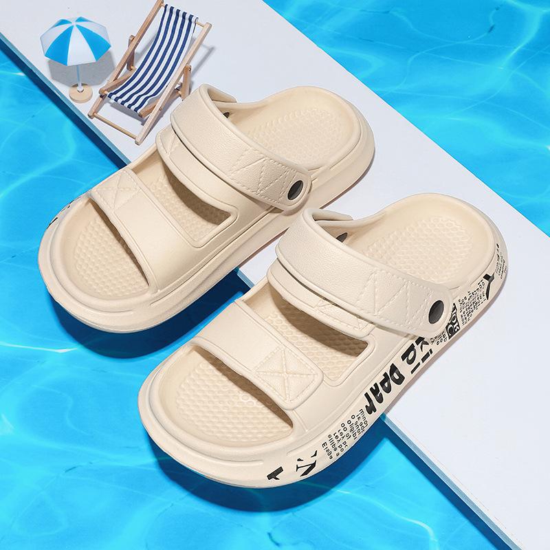 

Літні нові чоловічі римські сандалі нековзні та зносостійкі, двосторонні, з закритим носком, дихаючі прохолодні шльопанці, вуличне повсякденне пляжне взуття 44/45