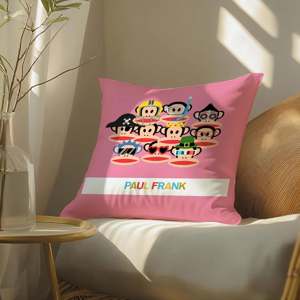 N-New P-Paul F-frank Pillow Case Silky Elegant Comfort Sofa Bed Invisible Zipper 30cmx30cm