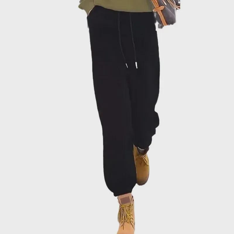 Calças Harem Femininas de Inverno Espessas de Veludo Cotele com Veludo de Algodão Europeu