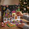 Calendrier de l'Avent de Noël Compte à rebours avec Jouets, Jouets Surprise Résine Anti-Stress