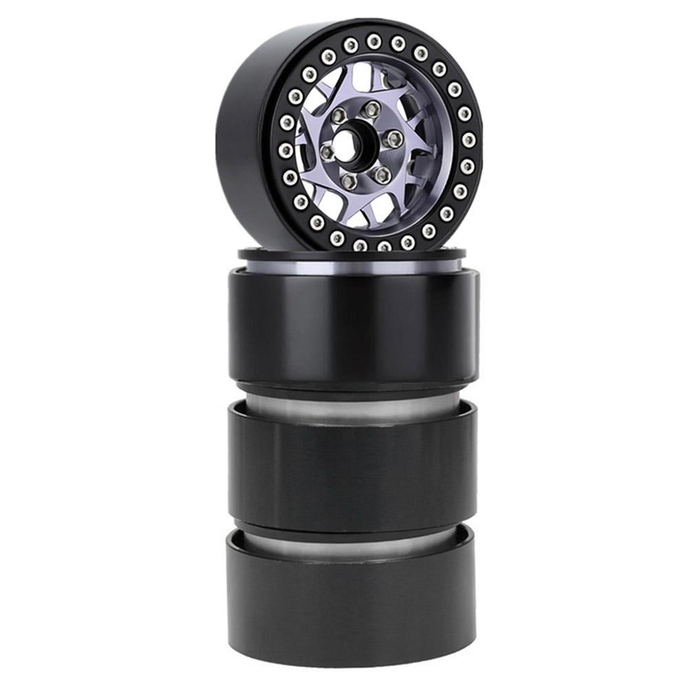 Aluminum Alloy Wheel Beadlock 2.2in Wheel S Hub 4pcs Replacement for 4 SCX10 90046 03007 Gen8 1Celsius10 Remote Control Car