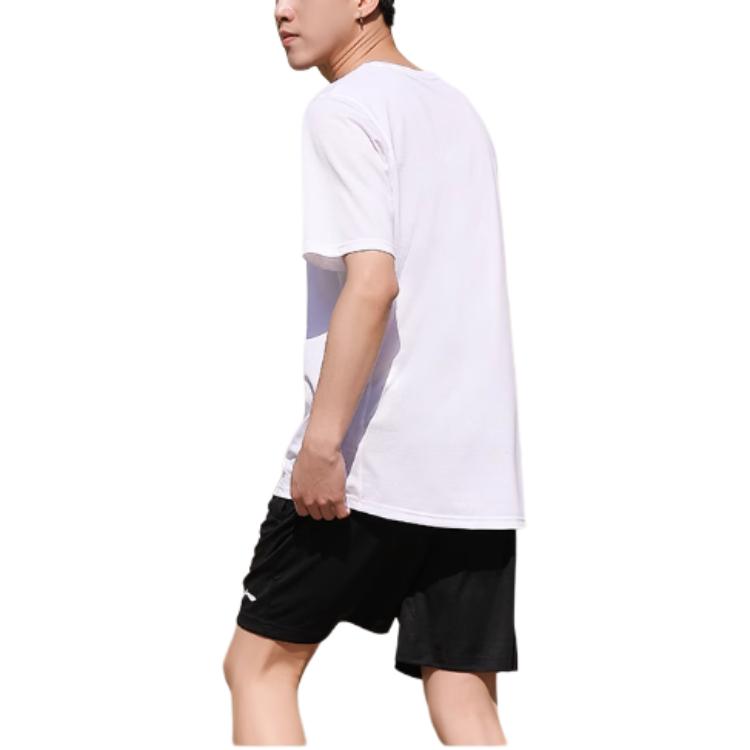 Li Ning Breathable Comfortable Lightweight Casual Sports Suit Men Sportswear White Black YATU111-1