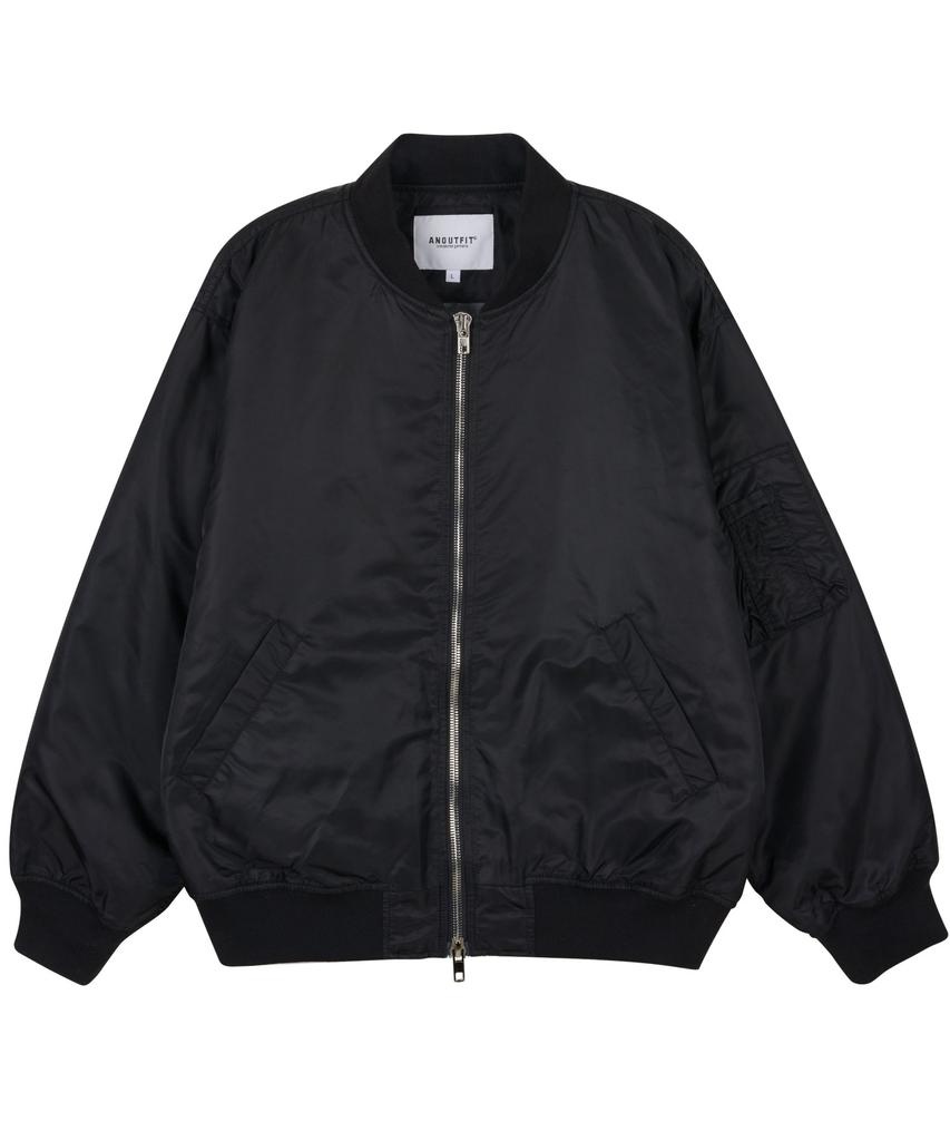 Aott [Spring/Autumn Version] Unisex Oversized Ma-1 Black (Ver - 2)