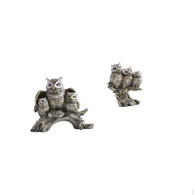 Modern Owl Sculpture Tabletop Ornament for Living Room Office Cabinet Decor Unique Animal Statue