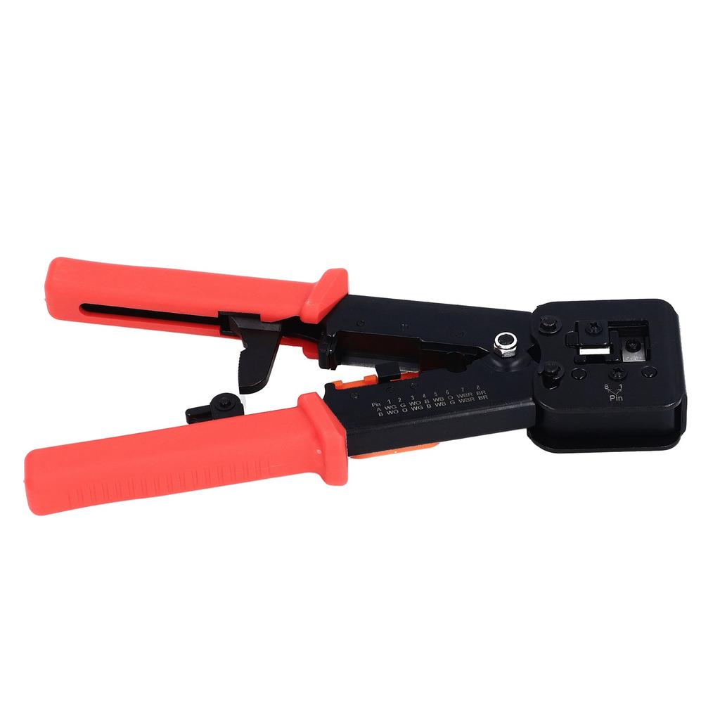 RJ45 Crimpzange Durchgang CAT6 CAT5E Ethernet-Kabel Crimper Stahl Elektro Elektronik Werkzeuge