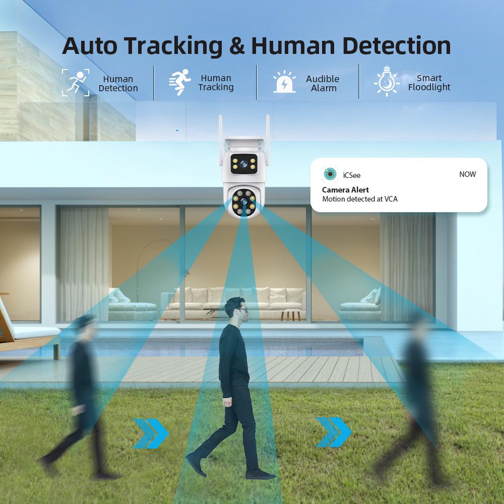 5G Dual Lens Outdoor WiFi Camera with HD Quality