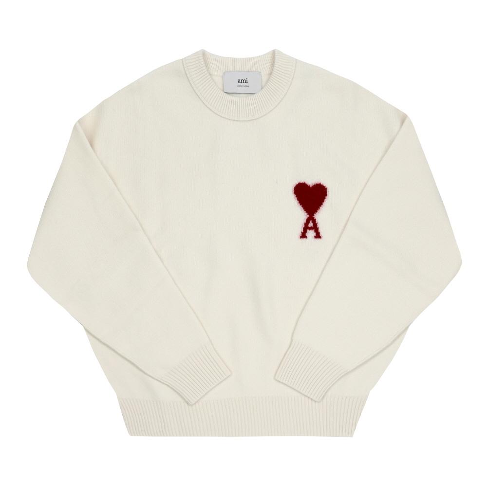 Trendmecca Watches Men's Ami Big Heart Logo Intarsia Knit Uks838 018 154 Cm