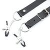 VaHppy Binding Thighs Labia Clamps Breast Clamps With Belt 2PCS PU Sex Toys for Couples SM  Game Props Adult Products