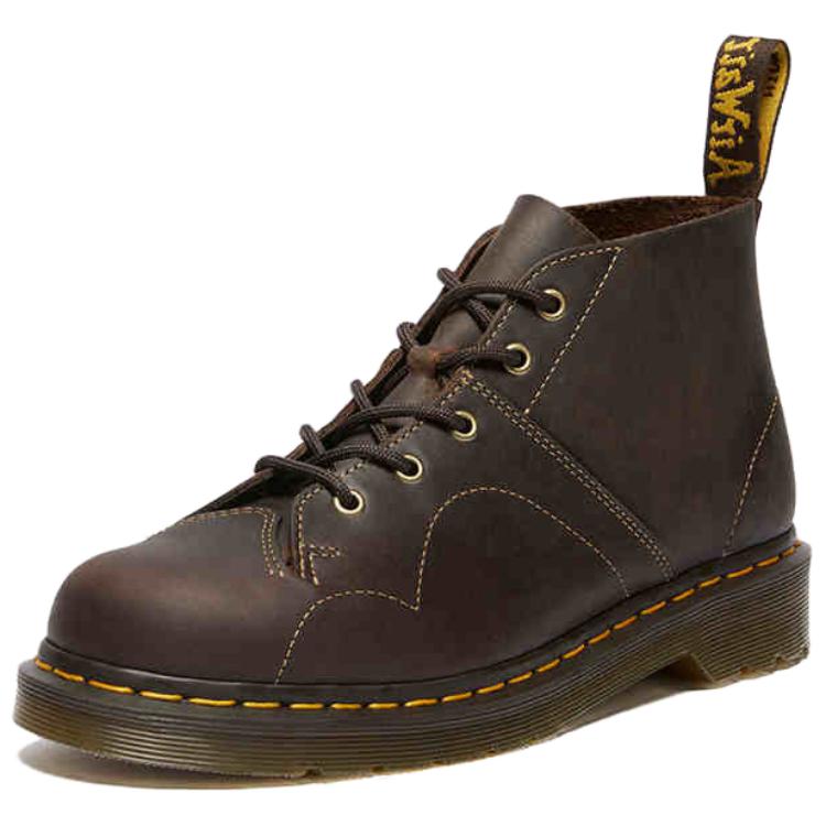 Dr. Martens Originals Leather Versatile Comfortable Simple Short Boots Unisex Boots Dark-Brown 40578200
