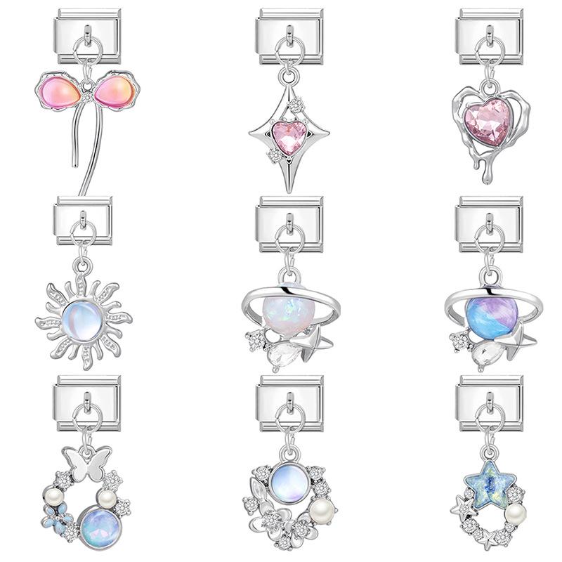 Bracelet de Charme Papillon Bleu-Violet Enchanteur