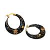 Vintage Enamel Drip Glaze Hoop Earrings Exquisite Ear Accessories Statement Jewelry for Party and Everyday Wear