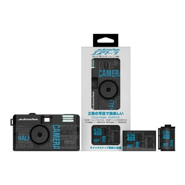 

ESCURA Snaps 35 Half Film Takes twice the number of shots per easy to and compact 35mm Includes black and white Camera film. Retro, use, lightweight,