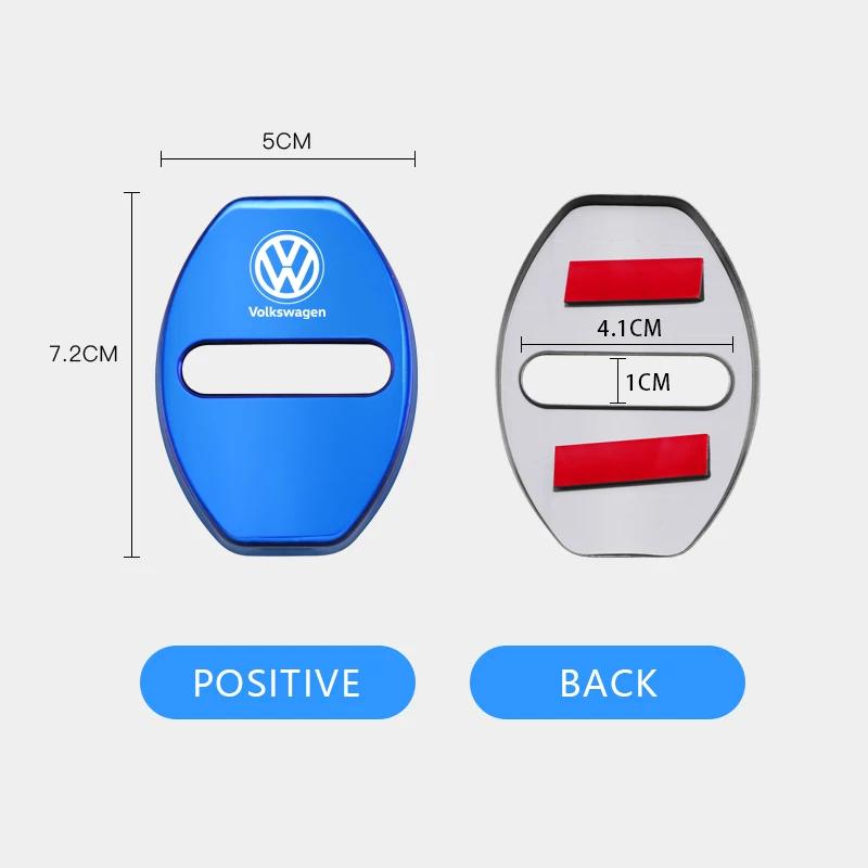 VW GTI GOLF 2026 Heiß Für VW VOLKSWAGEN 4 Stück Auto Türschloss Schutzabdeckung Aufkleber Auto Zubehör Für Volkswagen VW RLine R