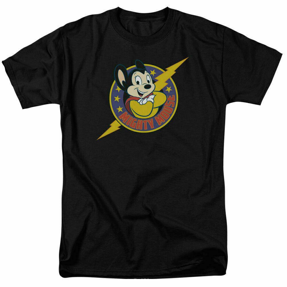 26 Mighty Mouse Mighty Hero T Shirt Mens Licensed Cartoon Merchandise Black Unisex T-Shirt M