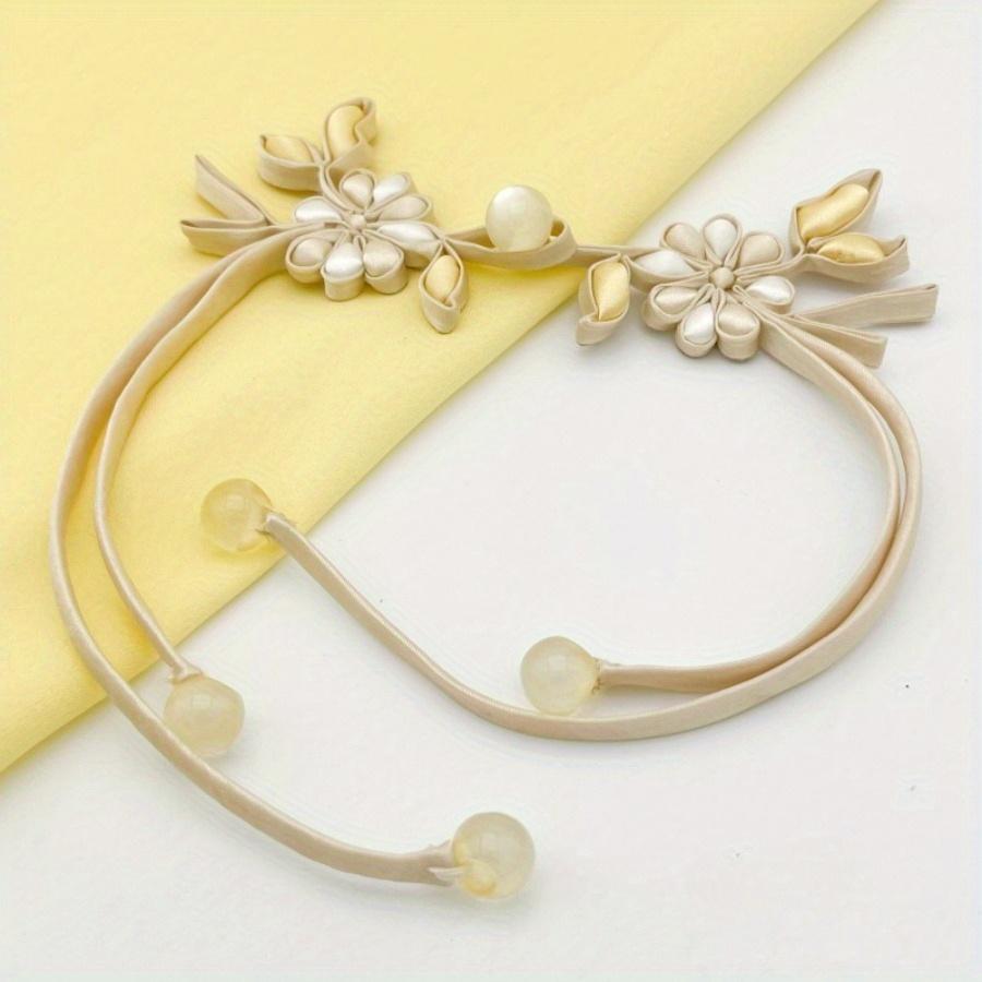 1pc Cheongsam Buckles, Dress Buckles, High-end Long-tail Tassel Buckles, Flower Buckles, Buckles.