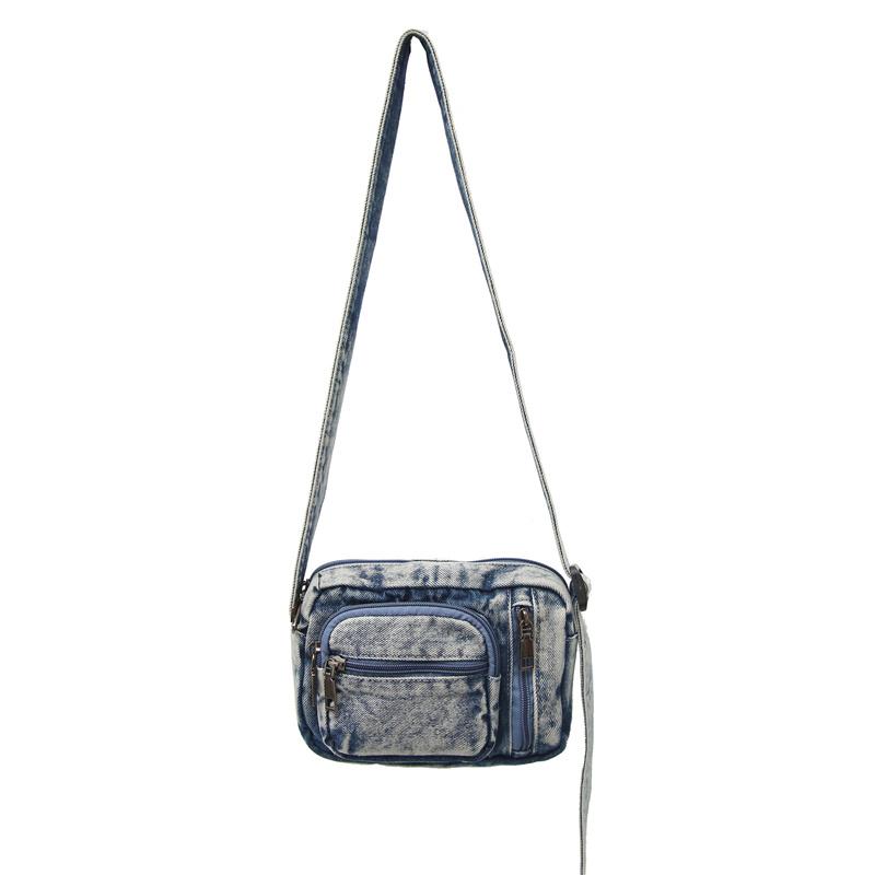 

Джинсовая сумка женская спортивная сумка через плечо мужская мини-сумка для мобильного телефона джинсовый синий