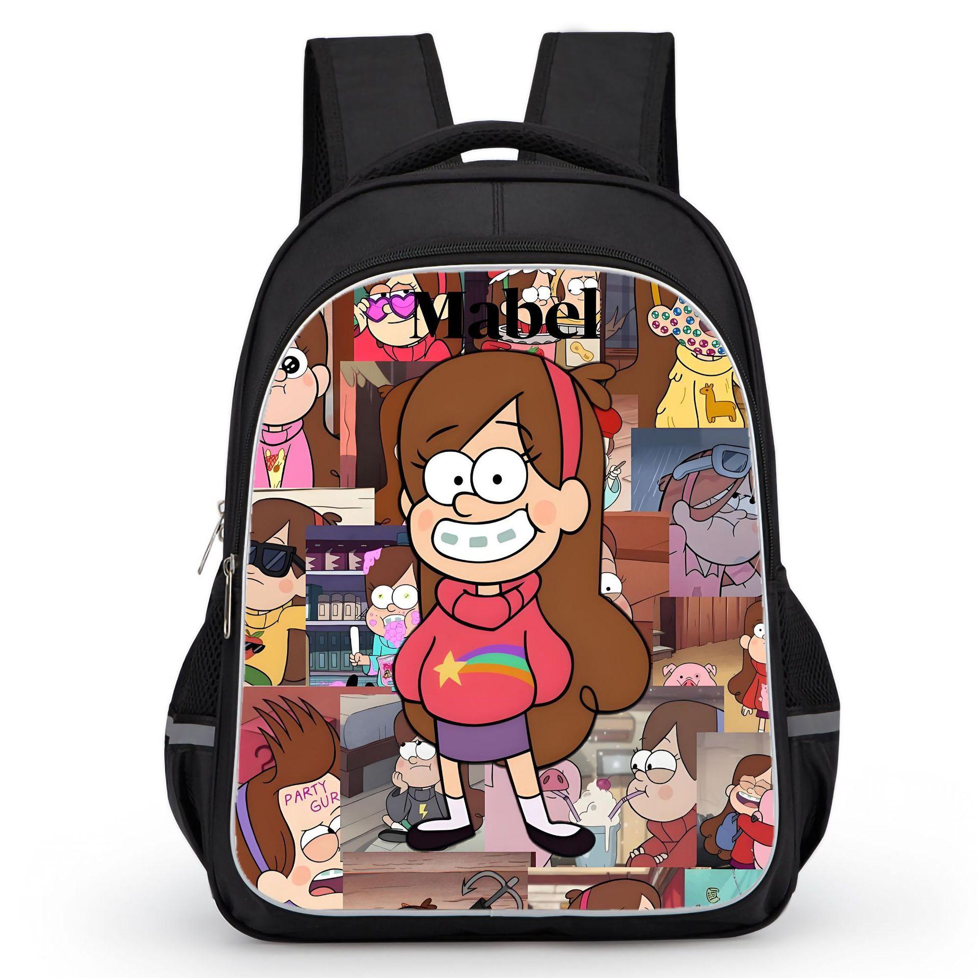 Girlsiii Shoes Unisex Kids Strange Town Gravity Falls Printed Backpack Student School Bag