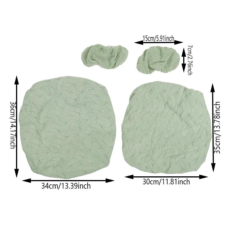 1 Set Leaves Jacquard Office Chair Cover 4pcs Split Computer Chair Covers Elastic Gaming Chairs Seat Back Protector Cover With Armrest Slipcovers