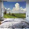 Starry Sky Moon Landscape Tapestry Room Aesthetic  Wall Hanging Art Background Cloth Bedroom Dormitory Home Decoration