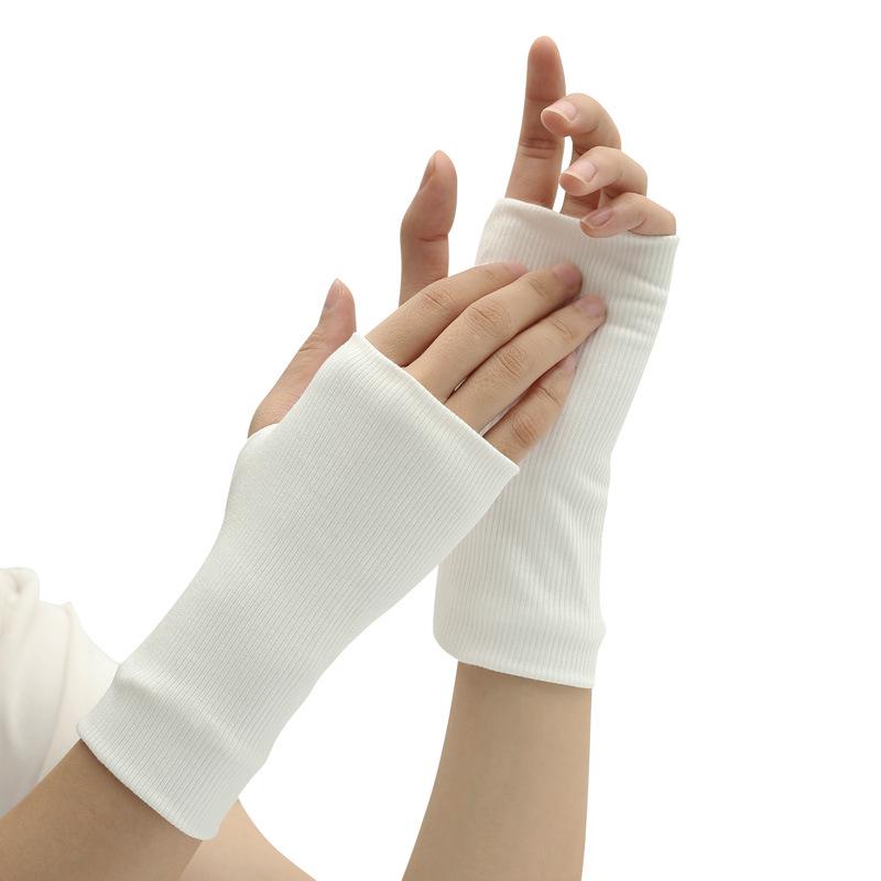 

Теплые осенне-зимние перчатки без пальцев для мужчин и женщин - Двухслойный чистый хлопок для игр и письма One Size