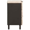 Nightstand with Drawers White 50 x 33 x 62 cm Solid Mango Wood