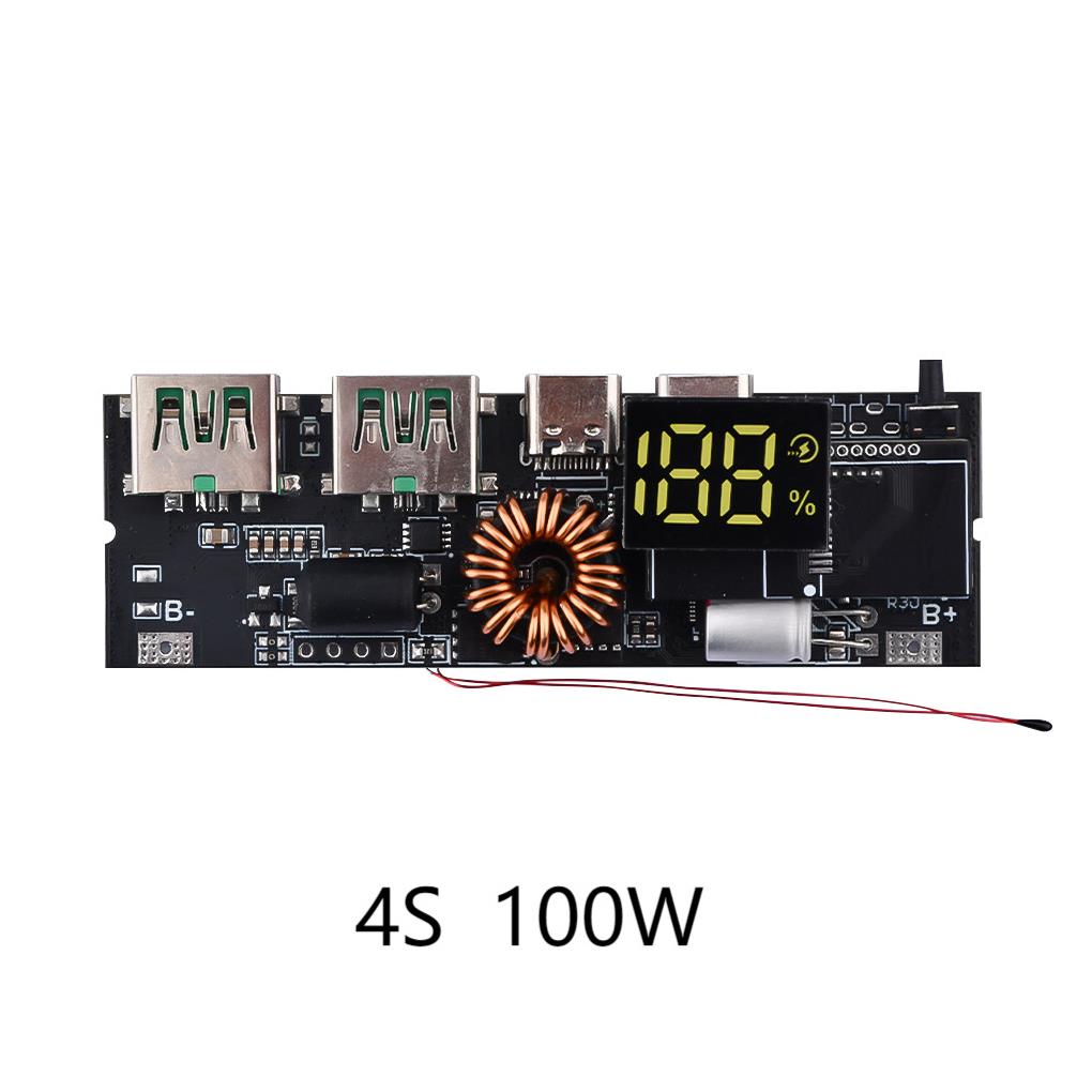 PD 65W 100W Power Bank 5-port Two-way Fast Charging Mobile Power Module for High Capacity 18650 Battery Assemble 30000/40000MA