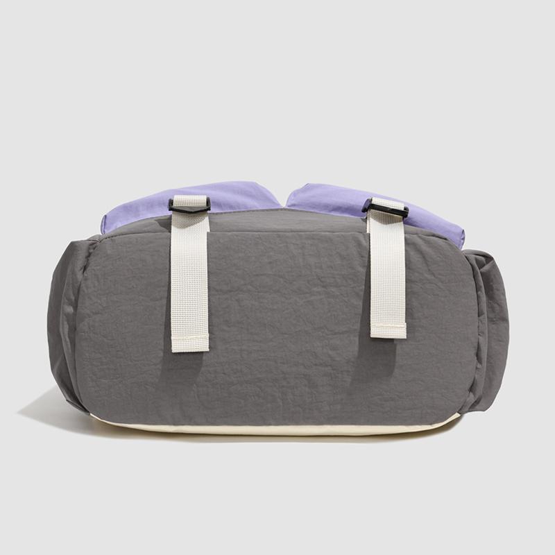 Zaino Elegante in Nylon con Chiusura Arrotolabile e Scomparti Multipli – Borsa da Viaggio Leggera e Resistente per Donne e Uomini