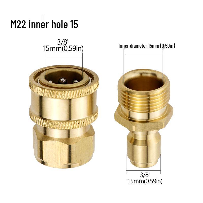 Stainless Steel High-Pressure Sewer Cleaning Nozzle, 1/4" with Front and Rear Water Jets
