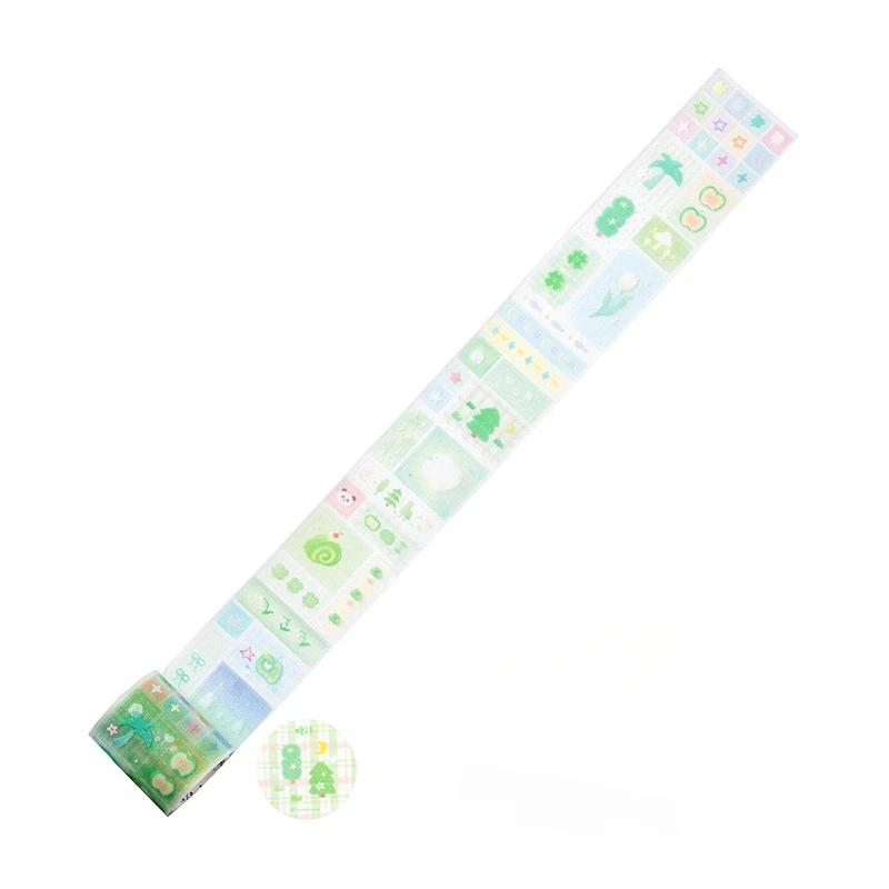 

Блестящий кавайный скрапбукинг-наклейка для дневника, бант, сердце, клевер, серия канцелярских принадлежностей, самодельный декор, блокнот, малярная лента, детский подарок