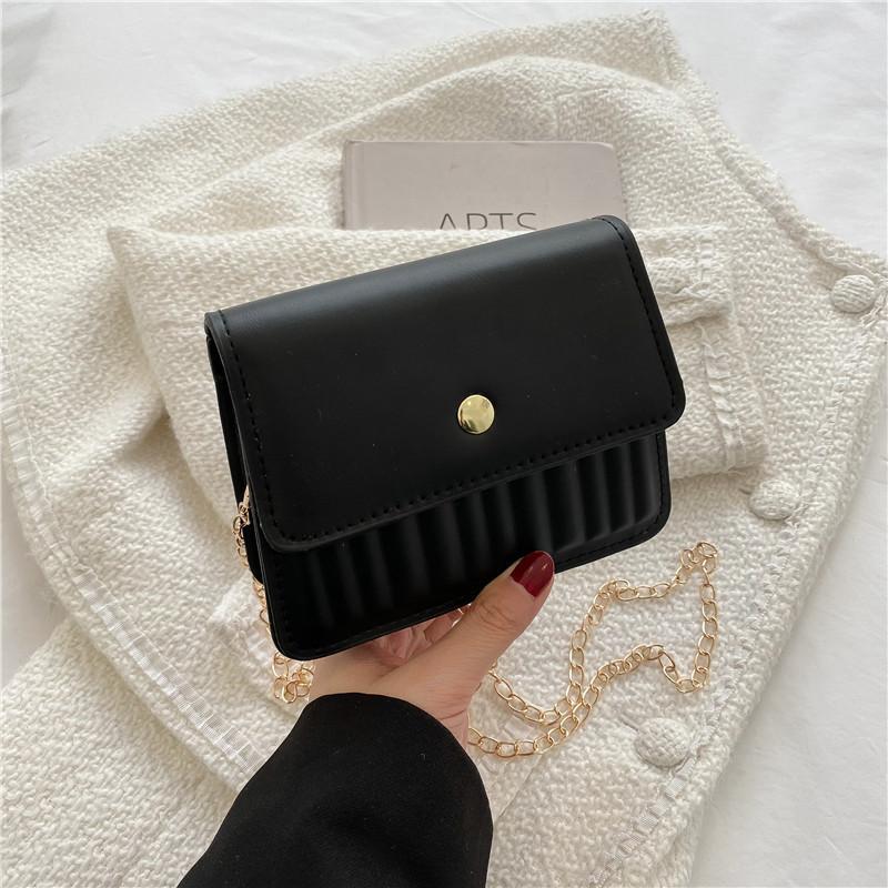 2024 New Fashionable Korean Style Pu Shoulder Bag Street Trend Small Square Bag