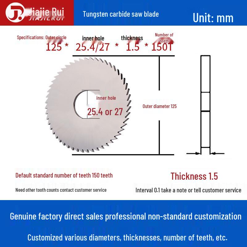 Tungsten Carbide Circular Saw Blade Milling Cutter for Slotting - Outer Diameters: 20/30/40/60/80/100