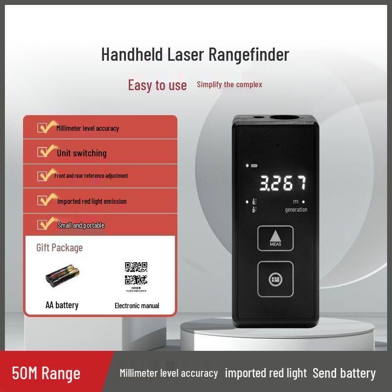 

Компактний ручний лазерний далекомір: Портативна інфрачервона електронна лінійка для вимірювання в приміщенні