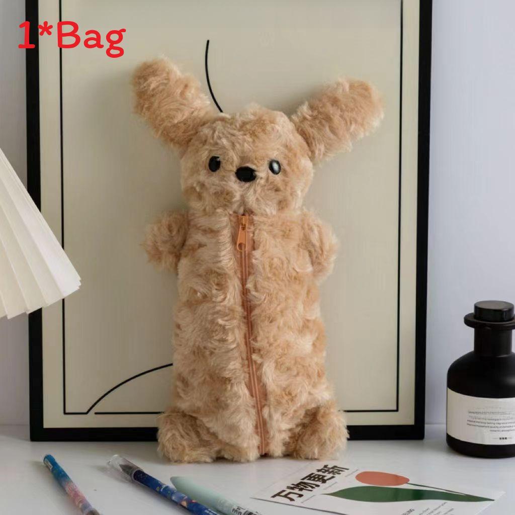Fufu Cute Plush Dog Pen Bag With Large Capacity For Girls And Students