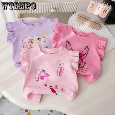 Süße Mädchen fliegen Ärmel Baby Tank Top T-shirt Prinzessin Cartoon Kurzarm