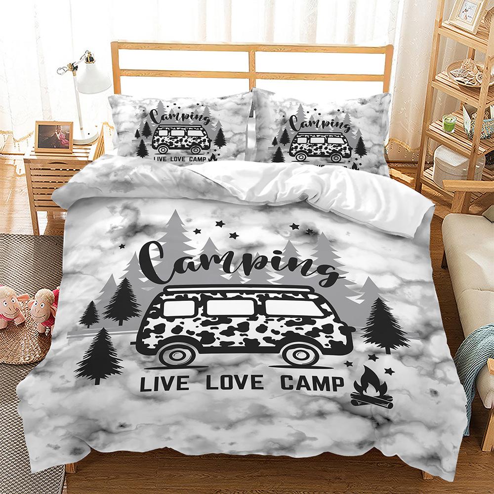 Rv Scenic Bed Three-Piece Quilt Cover 3D Digital Printing Kit Four-Piece Set