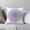 Purple Mandala Intricate Pillowcase Polyester Linen Velvet Printed Zip Decorative Pillow Case Sofa Seater Cushion Cover 18"
