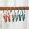 12-Pack Strong Windproof Hook Clip Clothes Hangers for Drying Clothes Socks Underwear - Small Household Clothesline Clips