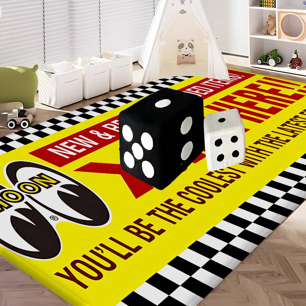 JDM-MOON-EYES Fashion Floor Mat INS Style Soft Bedroom Floor House Laundry Room Mat Anti-skid Household Carpets
