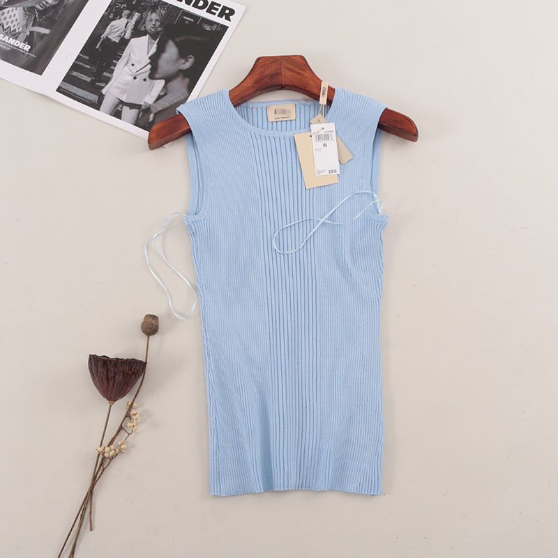 T's American Brand Minimalist Casual Sleeveless Knitwear Foreign Trade Original Order Super Comfortable Silm Vest