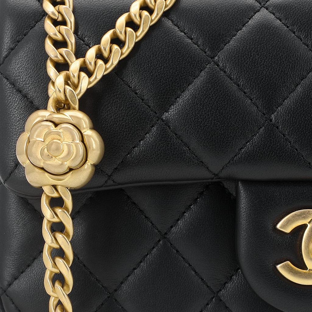 Chanel Classic Flap CF Sheepskin Chain Bag, Shoulder Bag, Crossbody Bag Mini Women's Black AS4041-B10716-94305