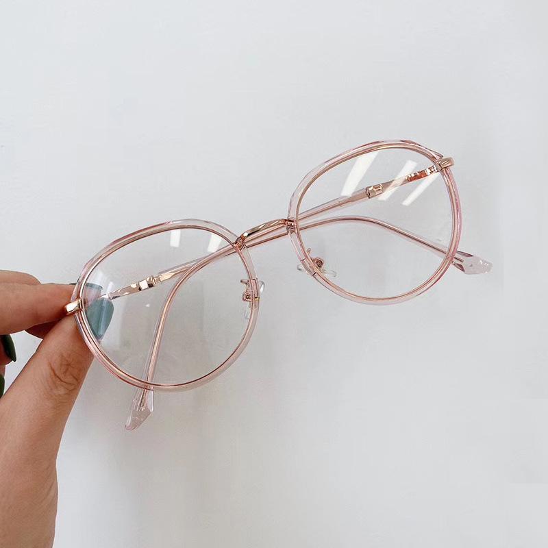 New Style Women'S Eyeglass Frames Round Shape Blue Light Blocking Glasses Men  Glasses Frame